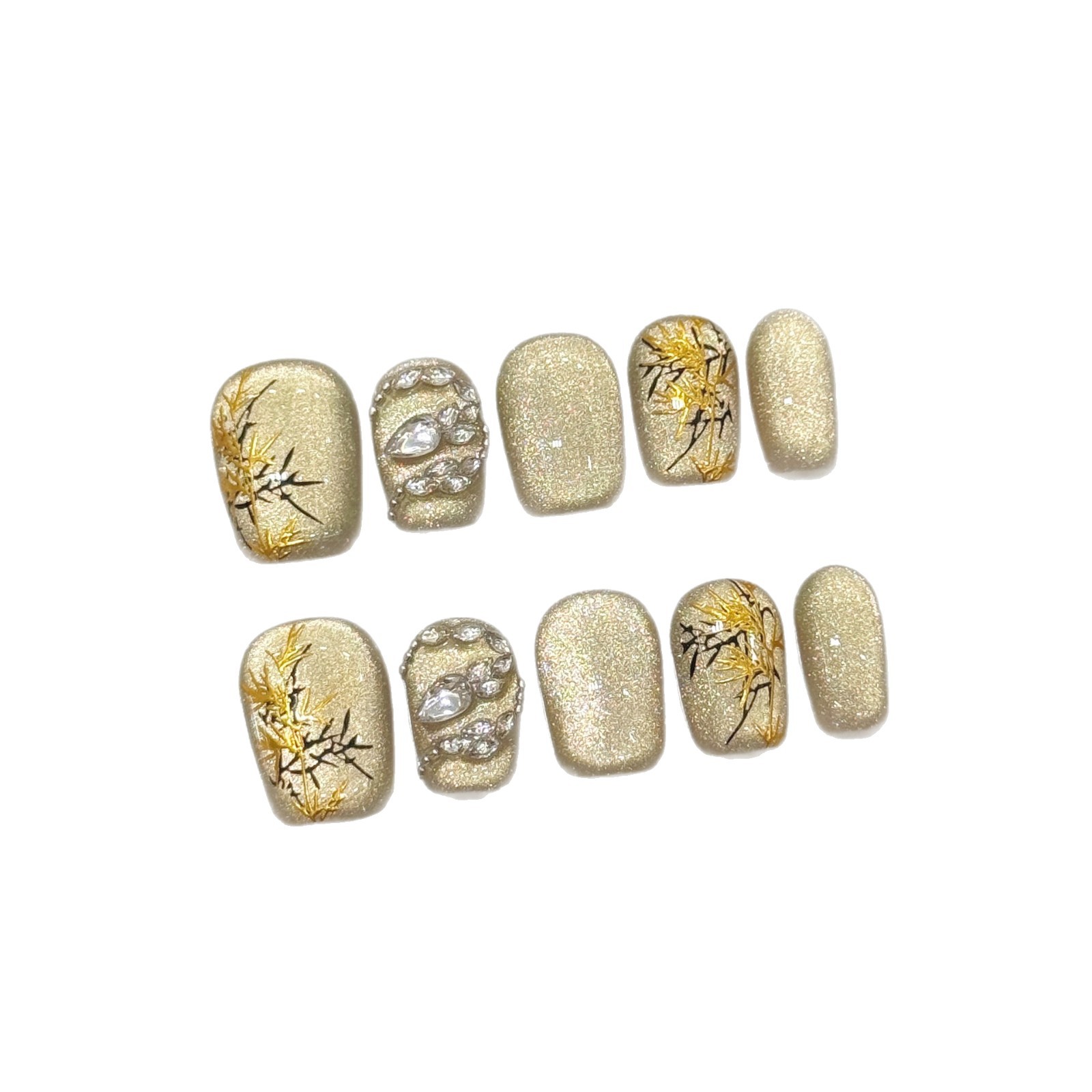 10pcs สไตล์จีนใหม่ Handmade เล - Nail Art Aesthetic บทวิจารณ์และราคา