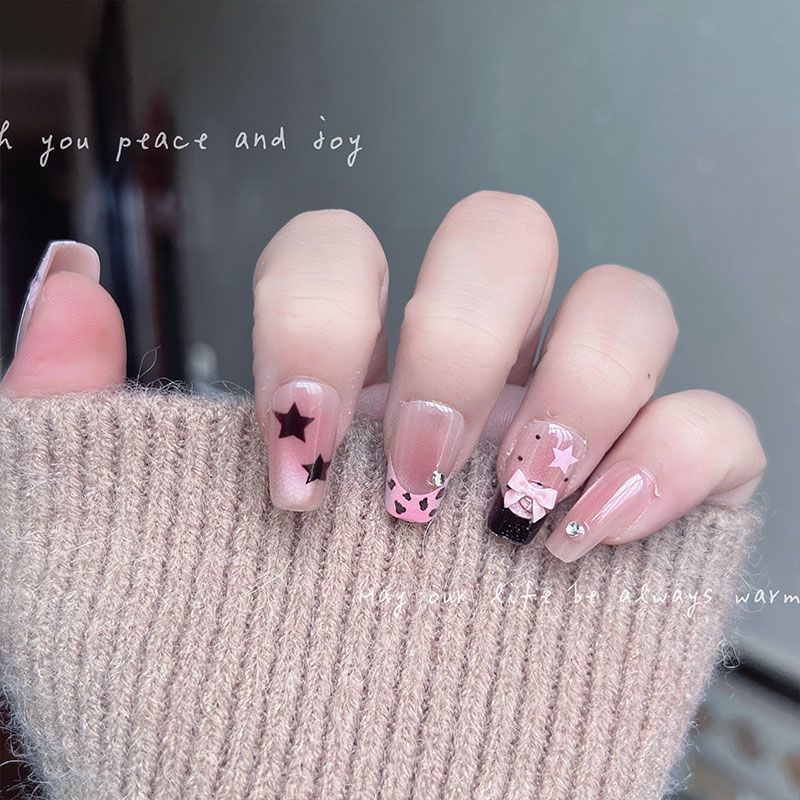 เล็บปลอมแบบกดติด 10 ชิ้น ลายเส - Nail Art Leopard บทวิจารณ์และราคา