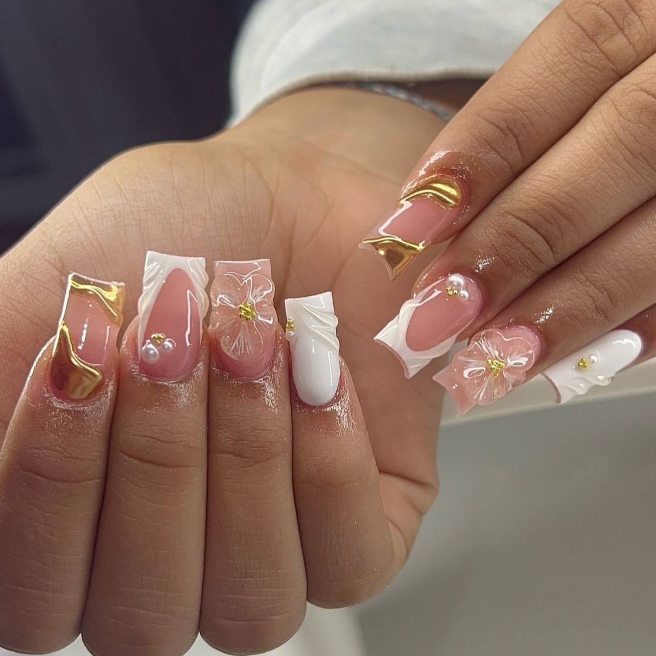 24 ชิ้นสวมใส่สแควร์กดบนเล็บฤดู - Nail Art Aesthetic บทวิจารณ์และราคา