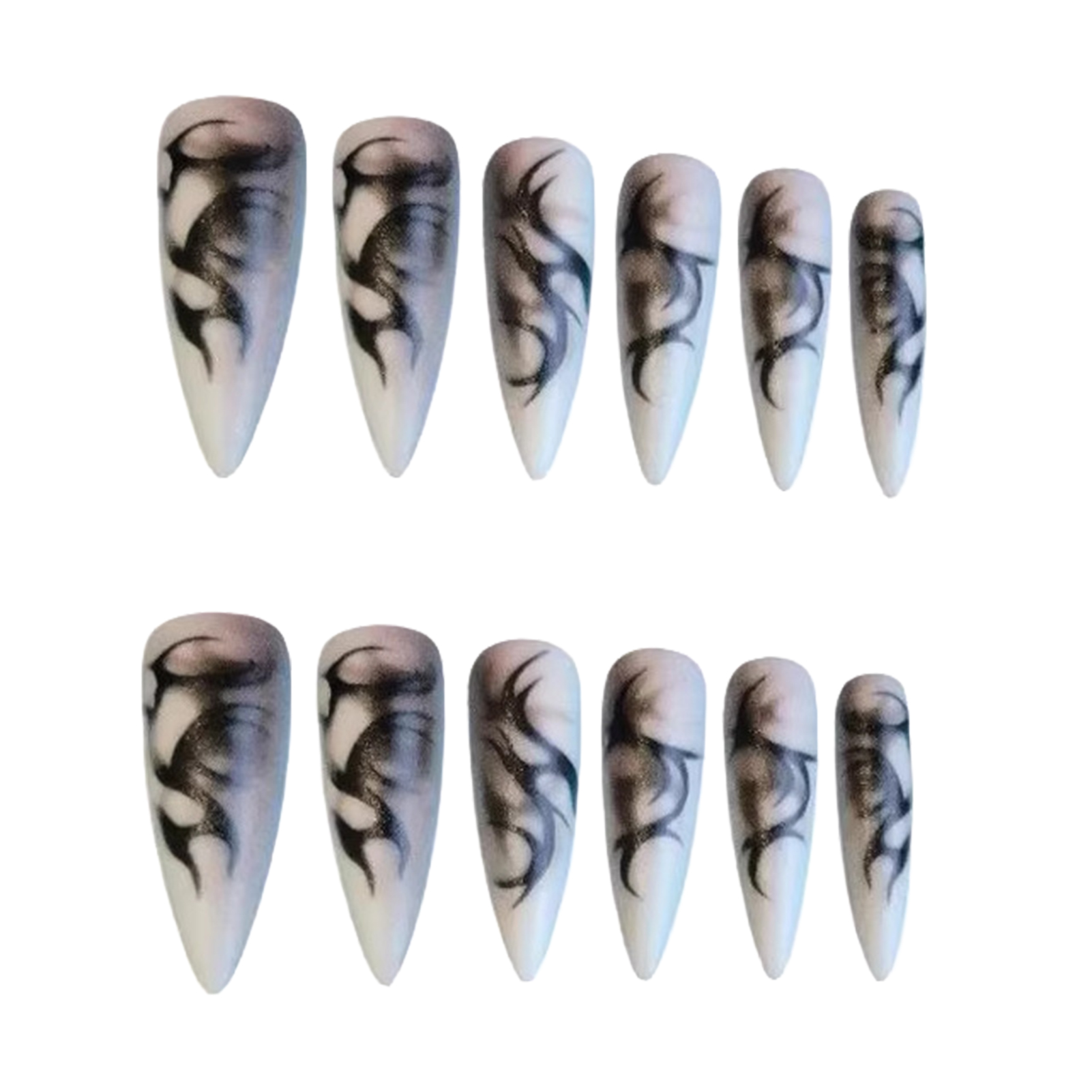 เล็บปลอมปลายแหลมแบบพังก์เท่ๆ 2 - Nail Art Aesthetic บทวิจารณ์และราคา