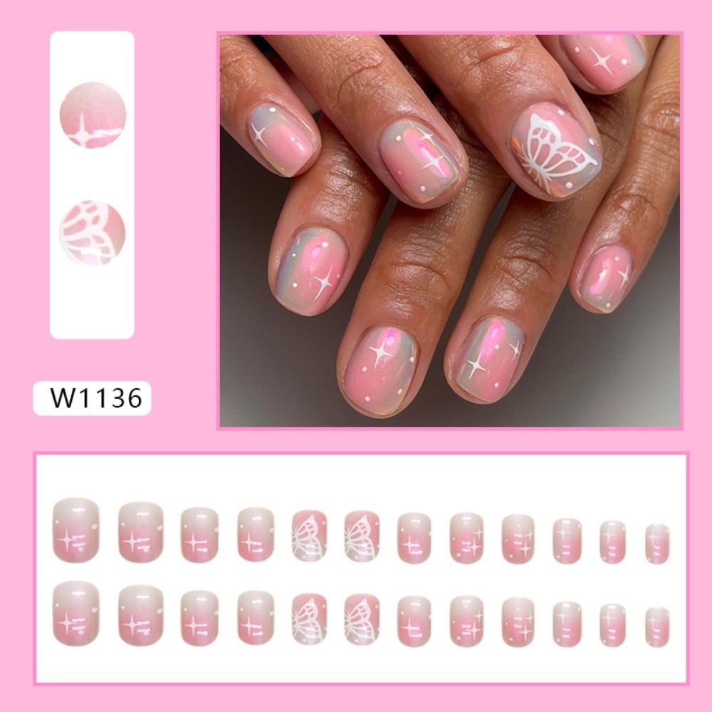 เล็บปลอมทรงกลมสั้นลายม้าลายเล็ - Nail Art Zebra บทวิจารณ์และราคา
