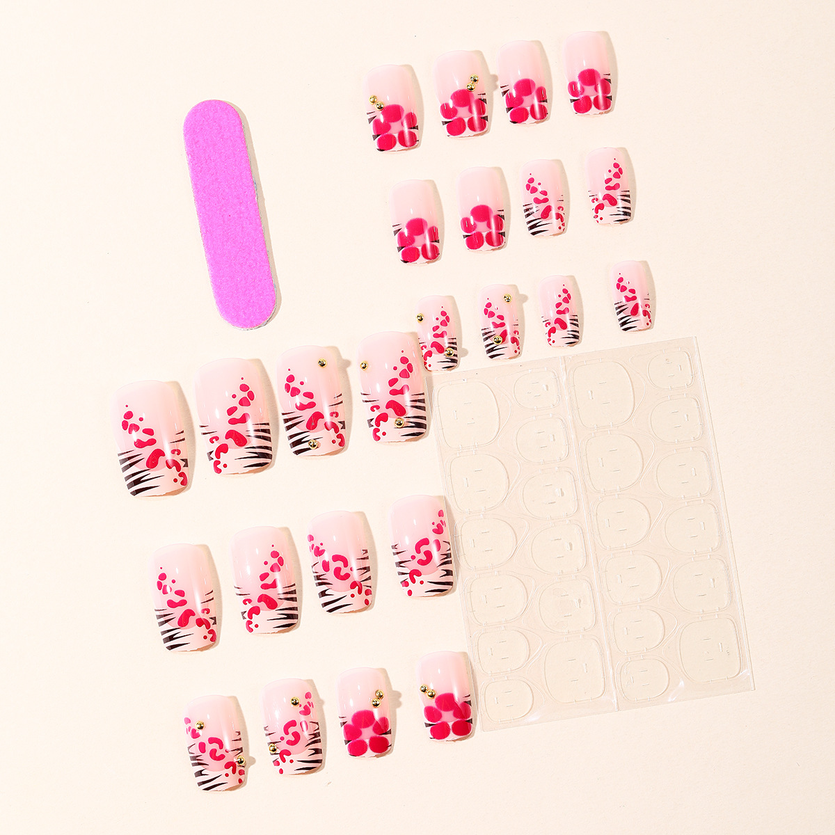 เล็บปลอม 3 มิติ สำหรับผู้หญิง  - Nail Art Leopard บทวิจารณ์และราคา